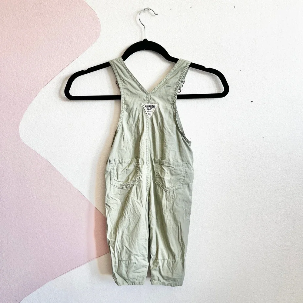 Oshkosh B'Gosh Girls 12m Overalls Green Classic Cottagecore‎